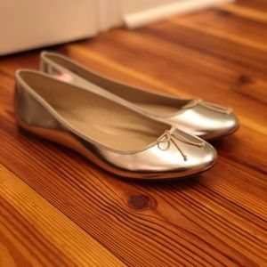 Silver J Crew Flats